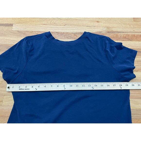 Nike Dri-Fit Women's L Blue T-Shirt Cotton Michigan Wolverines Football Athletic - Picture 7 of 9